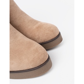 Shelvt Bottes beiges sur un coin avec une boucle décorative 5