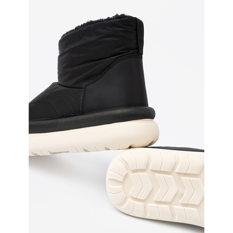 Shelvt Bottes de neige noires étanches avec un intérieur en fourrure le noir 2