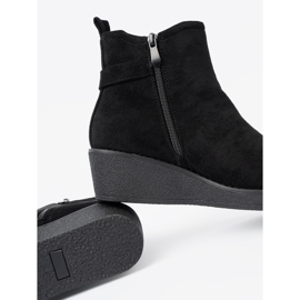 Shelvt Bottes en daim noir avec une insertion flexible le noir 5