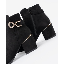 Shelvt Bottes de femmes noires avec une boucle élégante 1