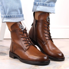 Bottines à lacets et zip Potocki W WOL171C marron brun 6