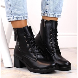 Potocki W WOL177A bottines à talons hauts et plateforme, noir le noir 13