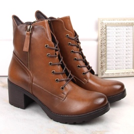 Bottines à talons hauts et plateforme Potocki W WOL177B camel brun 10