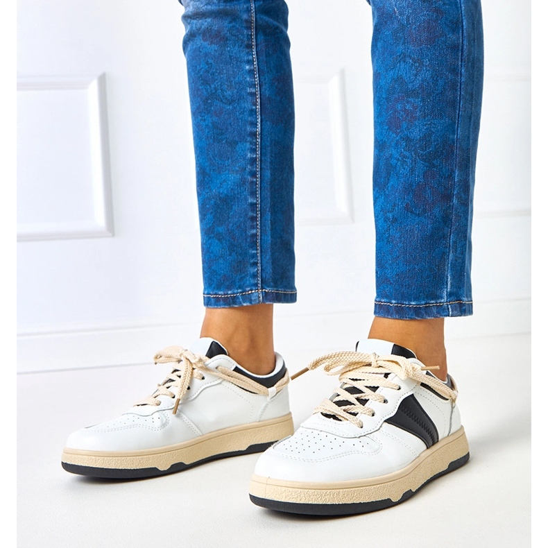 Sneakers Marcella des femmes blanches et blanches 1