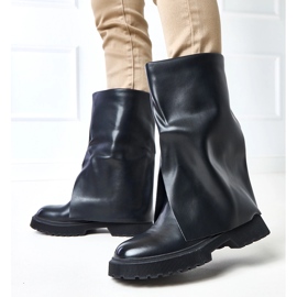 Bottes noires avec une hausse surélevée Rozalia le noir 1
