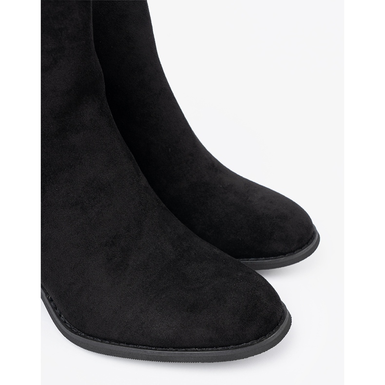 Shelvt Bottines en daim noires le noir 1