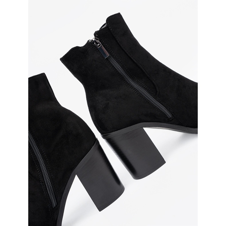 Shelvt Bottines en daim noires 2