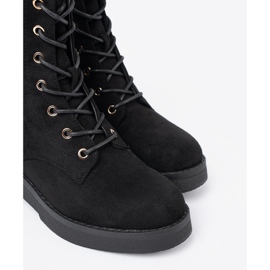 Shelvt Travailleurs noirs confortables sur une semelle plate 1