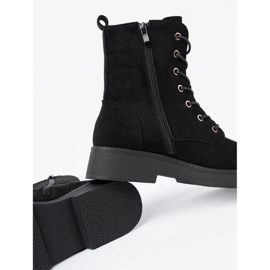 Shelvt Travailleurs noirs confortables sur une semelle plate 2