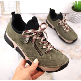 Chaussures Rieker confortables W RKR610 vert 5