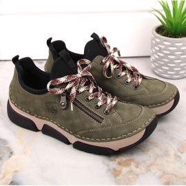 Chaussures Rieker confortables W RKR610 vert 8