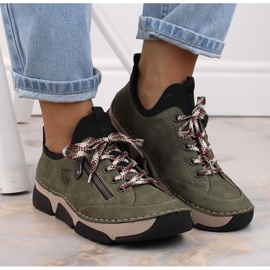 Chaussures Rieker confortables W RKR610 vert 10