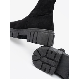 Bottines femme Shelovet en daim noir 1