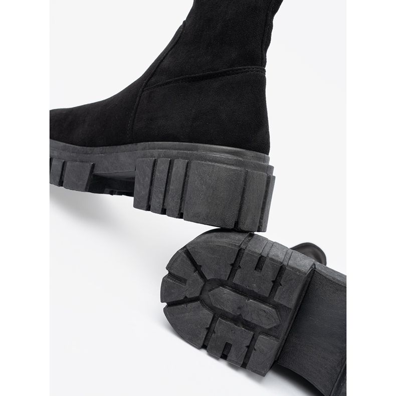 Bottines femme Shelovet en daim noir 1