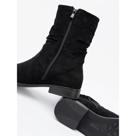 Shelvt Des bottes noires classiques avec une tige froissée 2