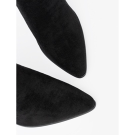 Shelvt Bottes noires élégantes avec un accent de bijoux le noir 1