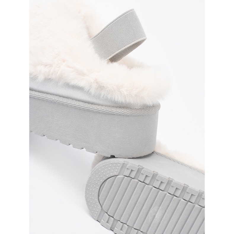 Shelvt Bottes de neige en argent avec fourrure et plate-forme 1