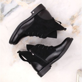 Bottines isolées à talons plats Potocki W WOL88C, noir le noir 12