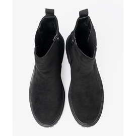 Shelvt Bottes noires classiques sur une semelle épaisse le noir 3
