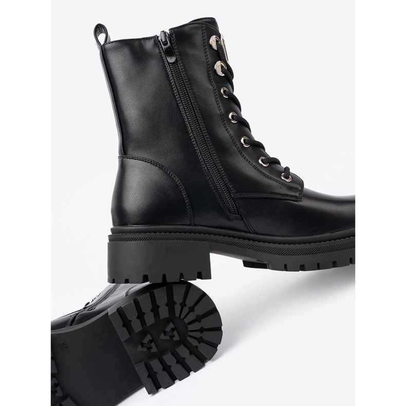 Shelvt Sacs à lacets noirs avec une décoration métallique le noir 2