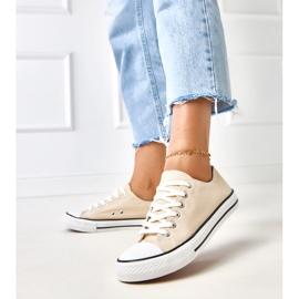 Baskets de zurhat féminines classiques beige 2