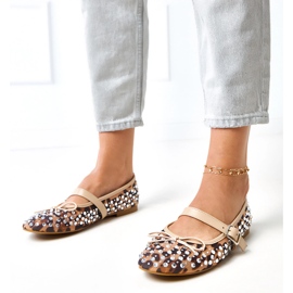 Ballerines en maille léopard avec cristaux elasid multicolore 1