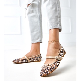 Ballerines en maille léopard avec cristaux elasid multicolore 2