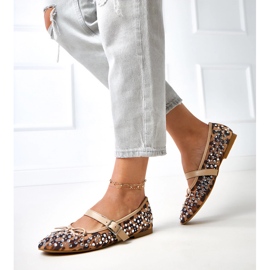 Ballerines en maille léopard avec cristaux elasid multicolore 3