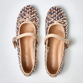 Ballerines en maille léopard avec cristaux elasid multicolore 5