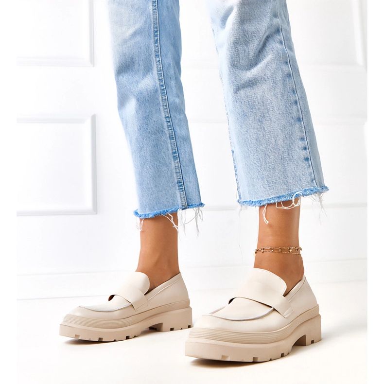 Mocasines beige en séraphin d'éco-verres 2