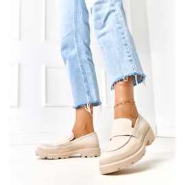 Mocasines beige en séraphin d'éco-verres 1