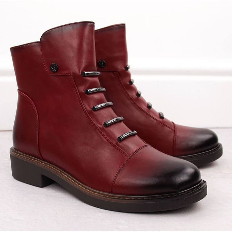 Bottes isolées Jezzi dans ASA252-5 JEZ437A rouge 2 Bottes isolées Jezzi dans ASA252-5 JEZ437A rouge 2