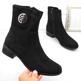Bottes en daim Jezzi dans ASA198-28 JEZ432A le noir 4