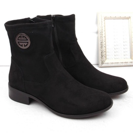 Bottes en daim Jezzi dans ASA198-28 JEZ432A le noir 5