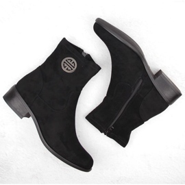 Bottes en daim Jezzi dans ASA198-28 JEZ432A le noir 12