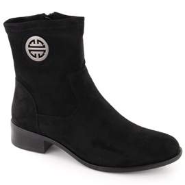 Bottes en daim Jezzi dans ASA198-28 JEZ432A le noir 13