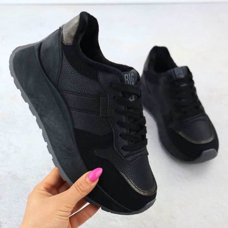 Chaussures sur la plate-forme Big Star dans SS274007 INT2170 noir 1
