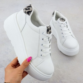 Chaussures sur la plate-forme Vinceza en 89144 Jan418b blanche 1