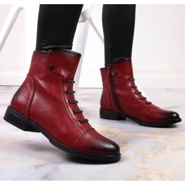 Jezzi W JEZ52G bottines isolées avec décorations, rouge 9