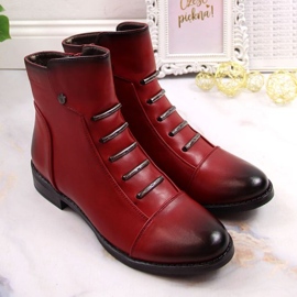 Jezzi W JEZ52G bottines isolées avec décorations, rouge 12