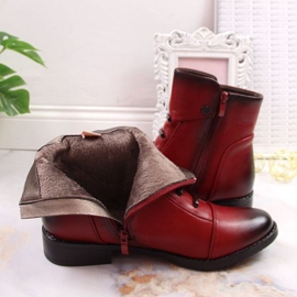 Jezzi W JEZ52G bottines isolées avec décorations, rouge 14
