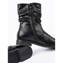 Shelvt Bottes noires confortables avec volants le noir 1