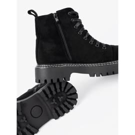 Shelvt Bottes en dentelle noire avec un cœur brillant 1