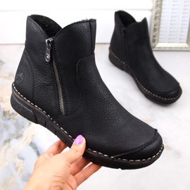 Bottes isolées confortables Rieker W RKR612 noir le noir 18