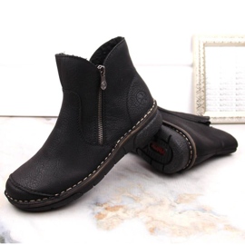 Bottes isolées confortables Rieker W RKR612 noir le noir 22