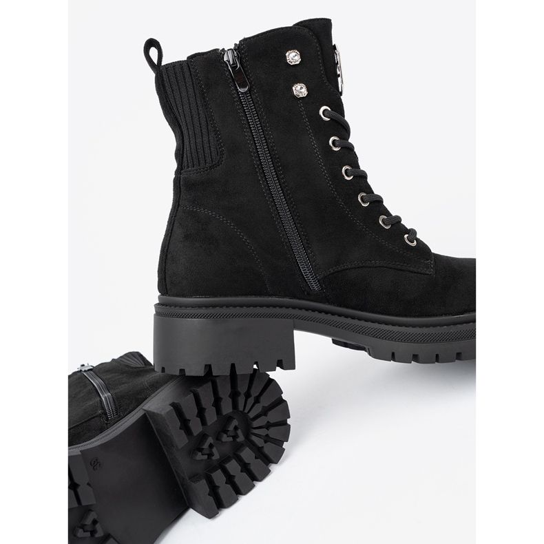 Shelvt Travailleurs noirs élégants avec des cristaux brillants 2