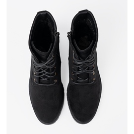 Shelvt Bottes noires confortables avec une orteil rond le noir 4