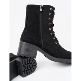 Shelvt Bottes noires confortables avec une orteil rond le noir 1