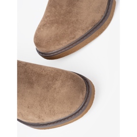 Shelvt Bottes beiges élégantes avec un talon confortable 1