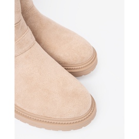 Shelvt Bottes élégantes de Jsnobeżowe avec boucles décoratives 1